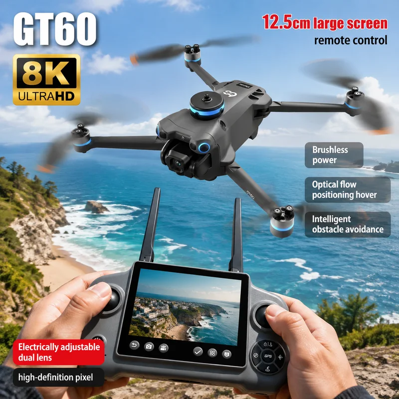 Drone Kit Long Range - NEW GT60 Mini Drone Dual Cameras